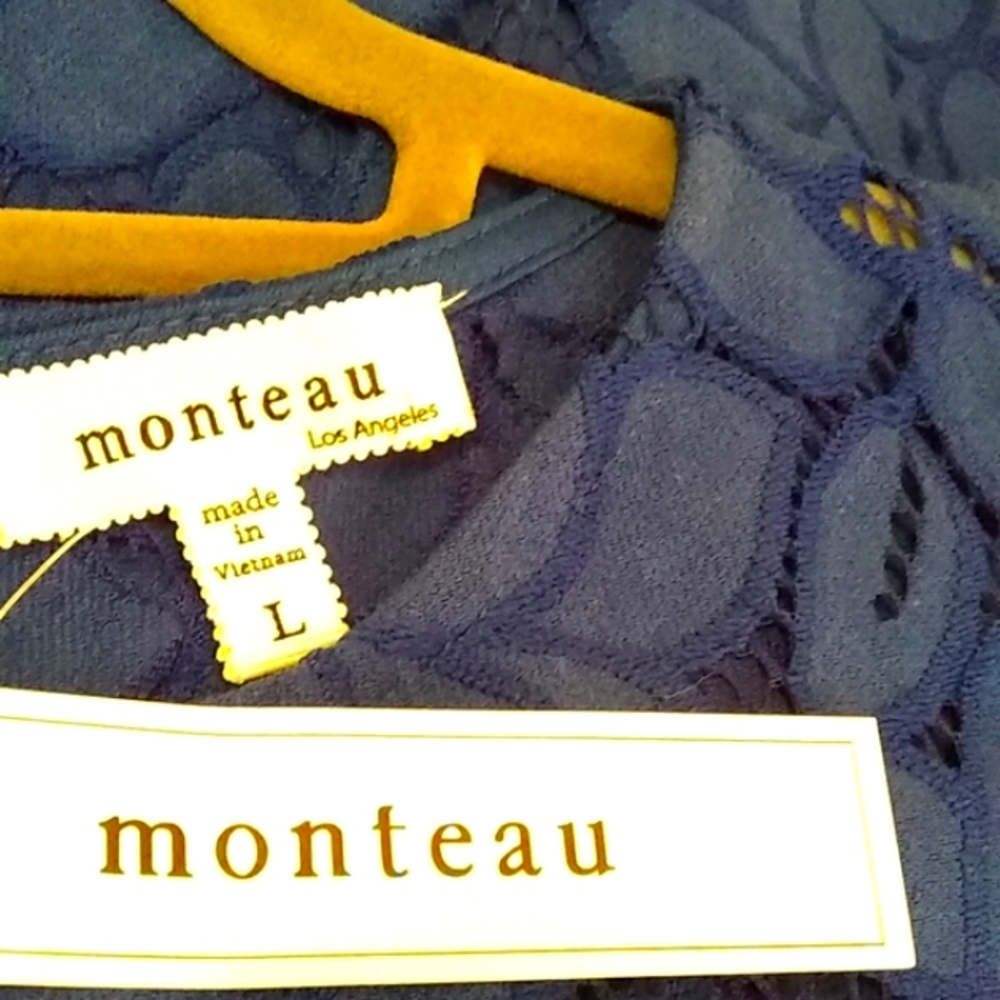 NWT Monteau gorgeous TOP,  L - Picture 4 of 4